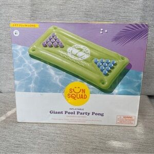 Sun Squad Pool Pong Float Bright Green BEER PONG POOL GAMES
